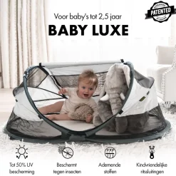 Deryan Baby Luxe Campingbedje Inclusief zelfopblaasbare matras