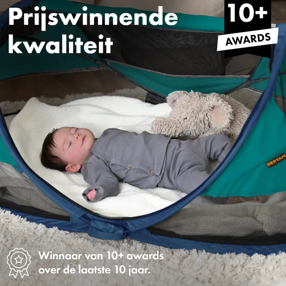 Deryan Baby Luxe Campingbedje Inclusief zelfopblaasbare matras