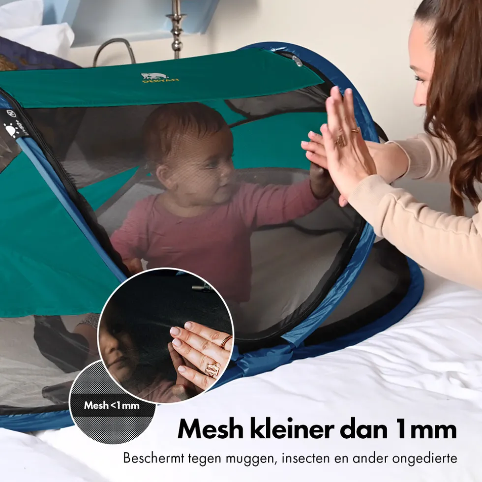 Deryan Baby Luxe Campingbedje Inclusief zelfopblaasbare matras