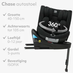Deryan Chase i-Size Autostoel 0–36 kg 360° Isofix