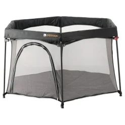 Deryan Draagbare Kinderbox Zwart Vaste matrasbodem Reisbox campingbedje