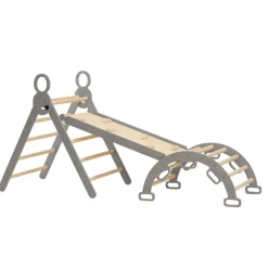 Deryan Luxe Opvouwbare Driehoek Met Klimboog En Glijbaan Montessori Speelgym