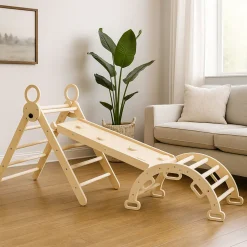 Deryan Luxe Opvouwbare Driehoek met Klimboog en Helling Montessori Meubels