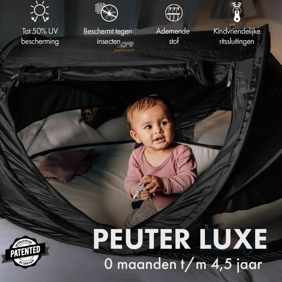 Deryan Peuter Luxe Campingbedje Inclusief zelfopblaasbare matras