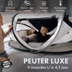 Deryan Peuter Luxe Campingbedje inclusief zelfopblaasbare matras