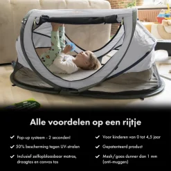 Deryan Peuter Luxe Campingbedje met Zelfopblaasbare Matras