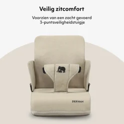 Deryan Travel Booster Stoelverhoger Inclusief Bevestigingsriem