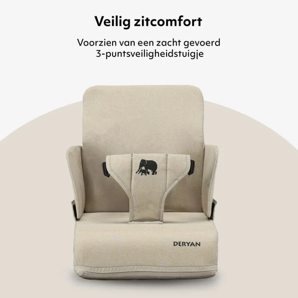 Deryan Travel Booster Stoelverhoger Inclusief Bevestigingsriem