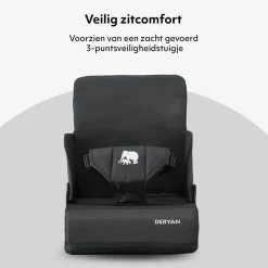Deryan Travel Booster Stoelverhoger Inclusief Bevestigingsriem