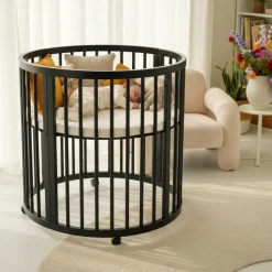 Deryan Willow Box Ronde Houten Speelbox Inclusief Matras