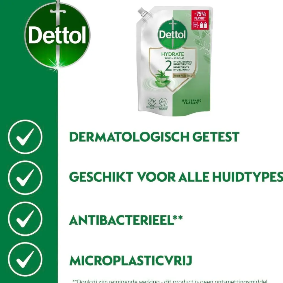 Dettol Hydrating Aloë Vera Antibacteriële Wasgel Navulling