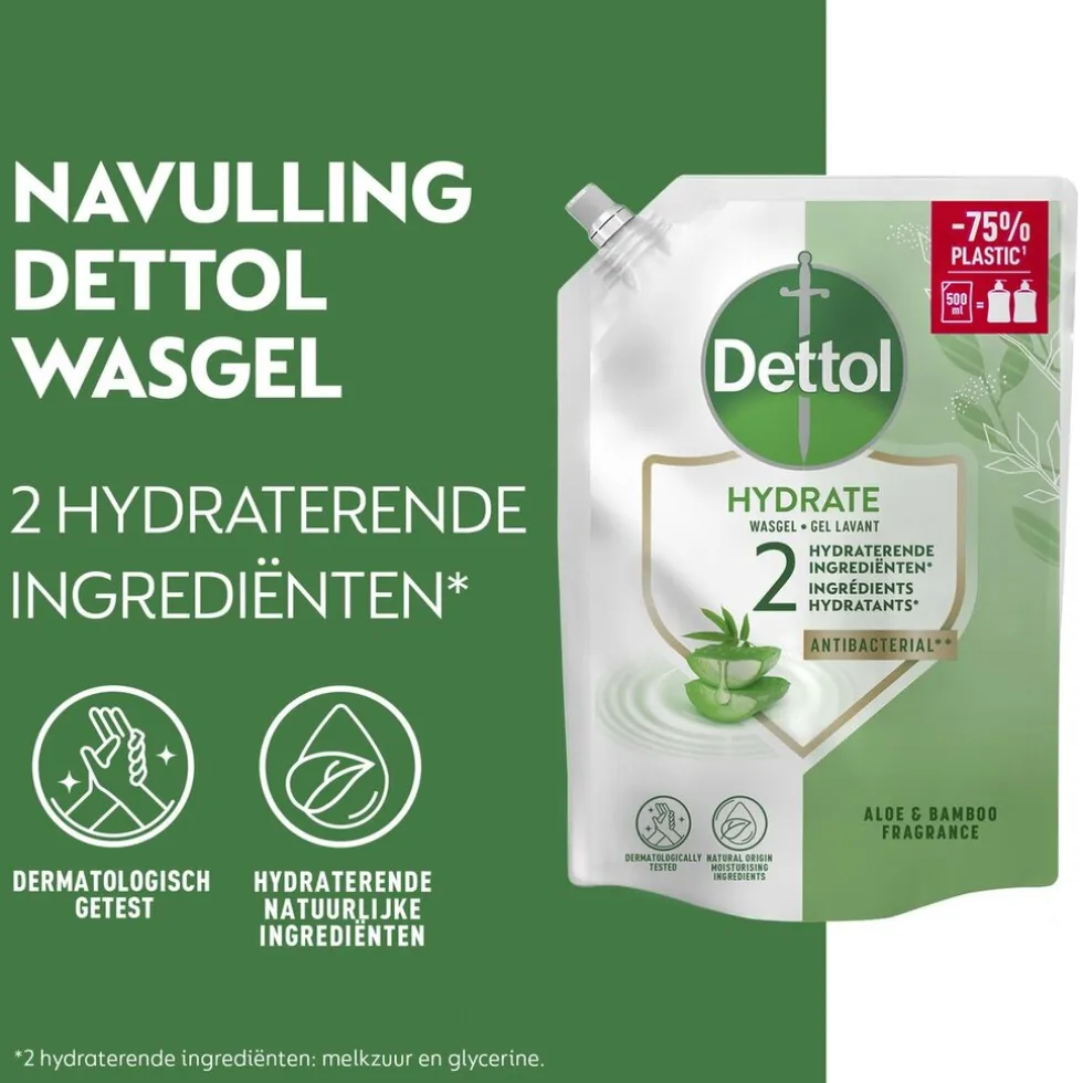 Dettol Hydrating Aloë Vera Antibacteriële Wasgel Navulling