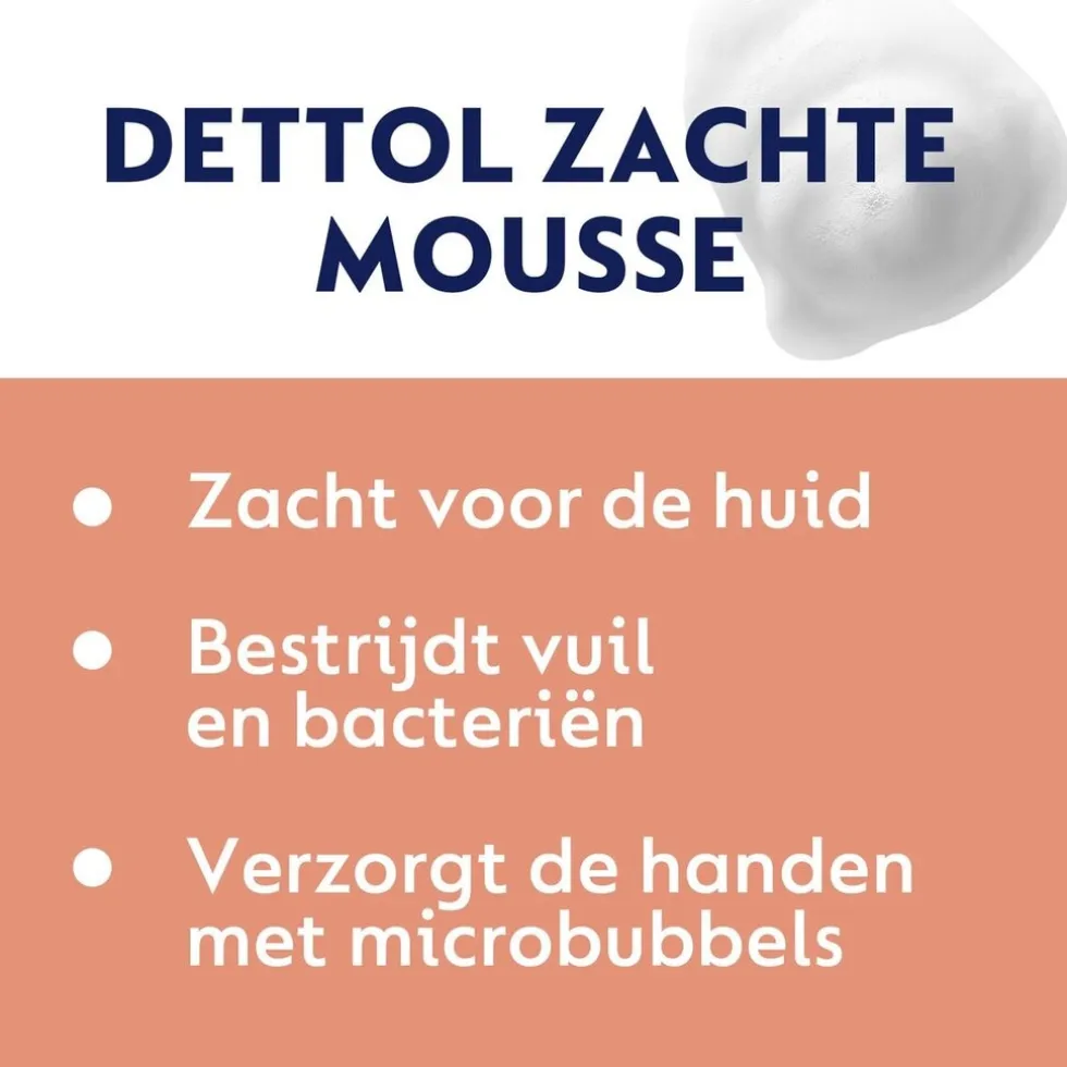 Dettol Orchidee & Vanille Zachte Mousse Antibacteriële Handzeep