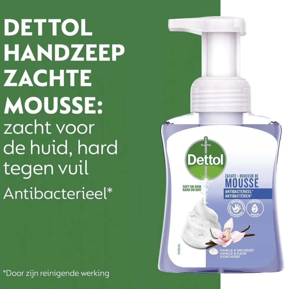 Dettol Orchidee & Vanille Zachte Mousse Antibacteriële Handzeep