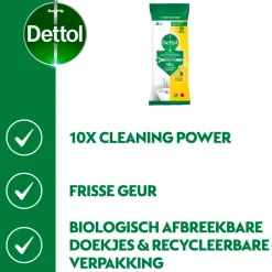 Dettol Power & Fresh Citrus Multi-reinigingsdoekjes