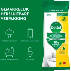 Dettol Power & Fresh Citrus Multi-reinigingsdoekjes