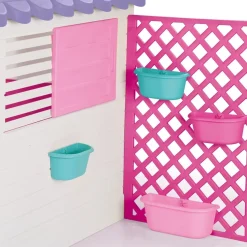 Dolu Garden Wit/Roze Speelhuisje met Accessoires