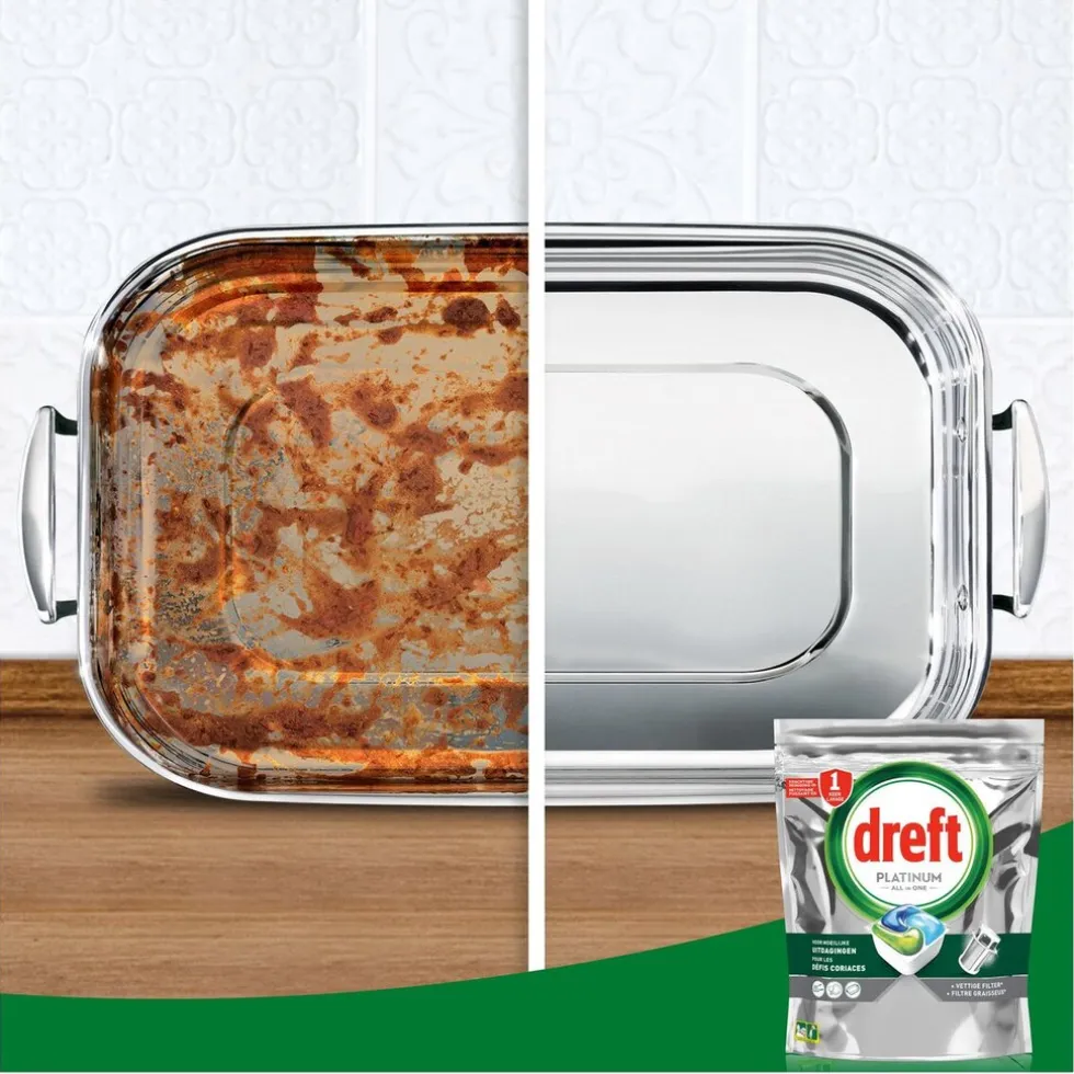 Dreft Platinum All in One Lemon Vaatwascapsules Jaarvolume