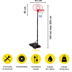 Dunlop Basketbalstandaard MEDBA6040/003