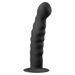 EasyToys Ribbed Dong Siliconen Anal Dildo with Suction Cup