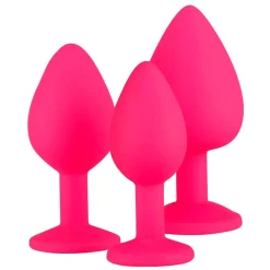 EasyToys Siliconen Buttplug Set met Diamant