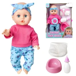 Eco Toys 33cm Pop Blauw/Roze Outfit met Accessoires