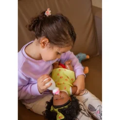 Eco Toys 30cm Pop met Krullen en Geel Jurkje