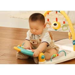 Eco Toys Cute Bear Groen Multifunctioneel Speelkleed met Speelboog