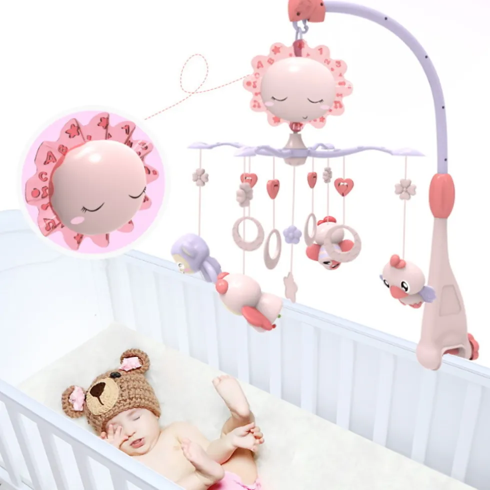 Eco Toys Flower Valley Roze Muziekmobiel