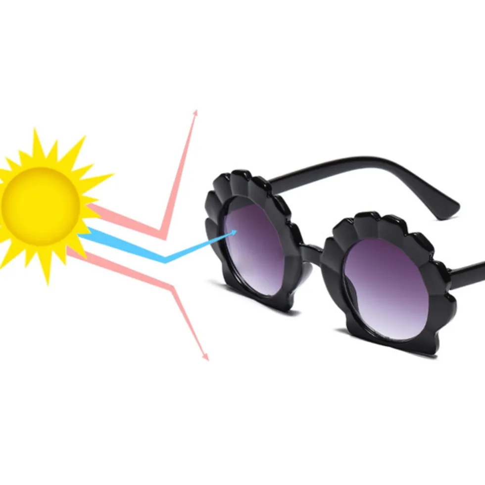 Eco Toys Schelp Zwart 2-6 jr Kinderzonnebril