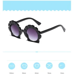 Eco Toys Schelp Zwart 2-6 jr Kinderzonnebril