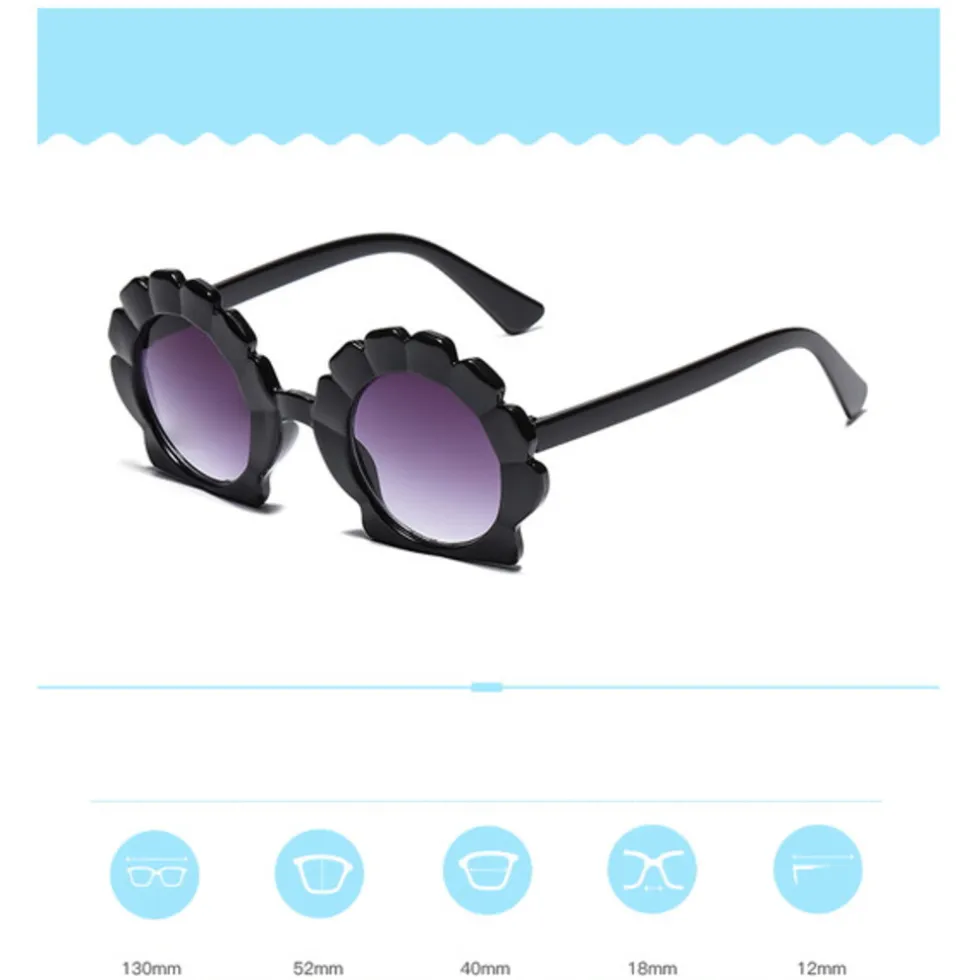 Eco Toys Schelp Zwart 2-6 jr Kinderzonnebril