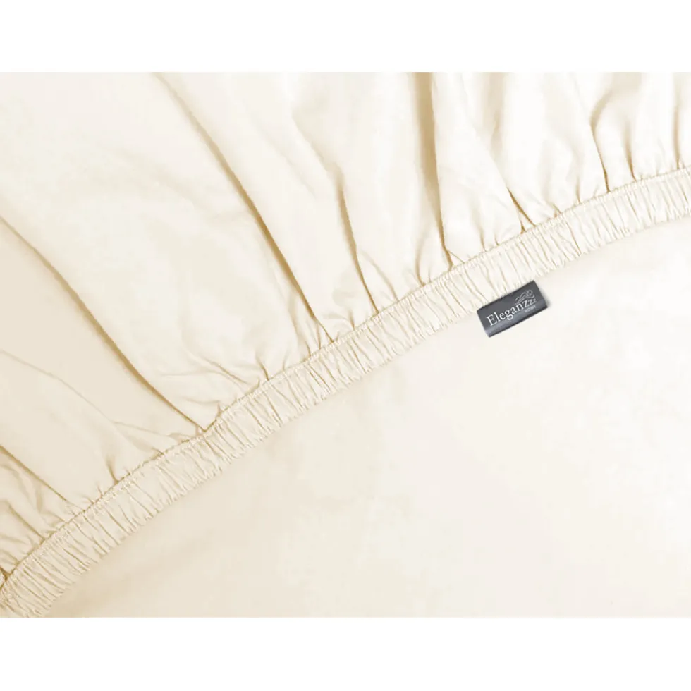 Elegance Hoeslaken Katoen Perkal 35cm Hoekhoogte - ivoor 90x210/220cm
