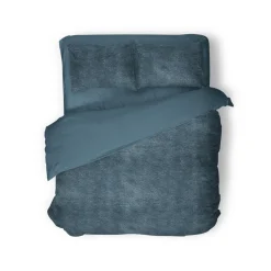 Eleganzzz Dekbedovertrek Flanel Fleece - steel blue 200x200/220cm