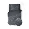 Eleganzzz Dekbedovertrek 3D Embossed Velvet Wave - dark grey 140x200/220cm