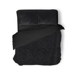 Eleganzzz Dekbedovertrek Jacquard Rabbit Fur - black 200x200/220cm