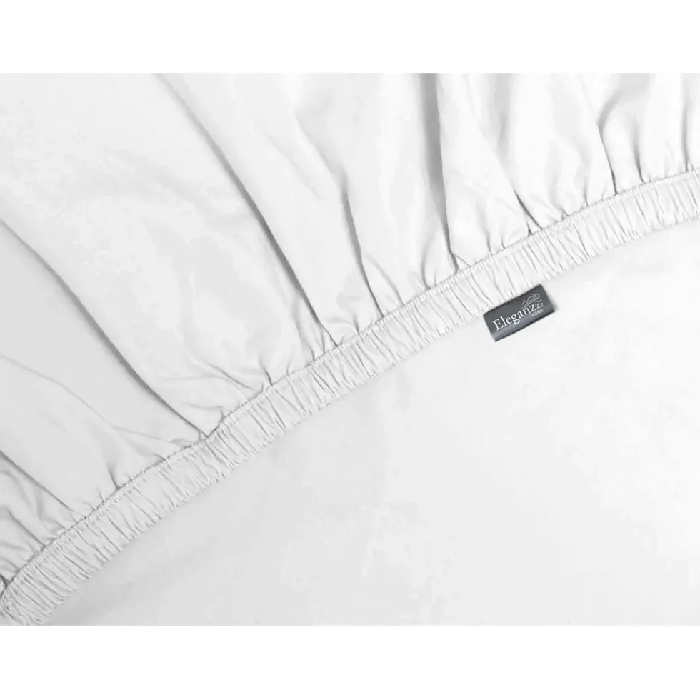 Eleganzzz Hoeslaken Katoen Perkal 35cm Hoekhoogte - wit 140x200cm