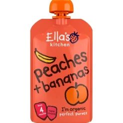 Ella's Kitchen 4+M Perziken En Bananen Pureehapje