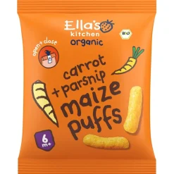 Ella's Kitchen Organic 6+M Carrot + Parsnip Maize Puffs