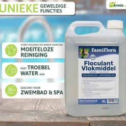 Famiflora Vlokmiddel vloeibaar 10L voor kristalhelder water