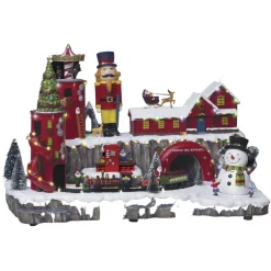 Fééric Lights and Christmas verlicht kerstdorp Santa's workshop