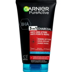 Garnier PureActive 3-In-1 Anti-Mee-Eters Gezichtsreiniger met Charcoal