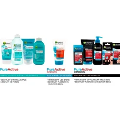 Garnier PureActive 3-In-1 Anti-Mee-Eters Gezichtsreiniger met Charcoal