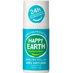 Happy Earth 100% Natural Cedar Lime Deodorant Roller