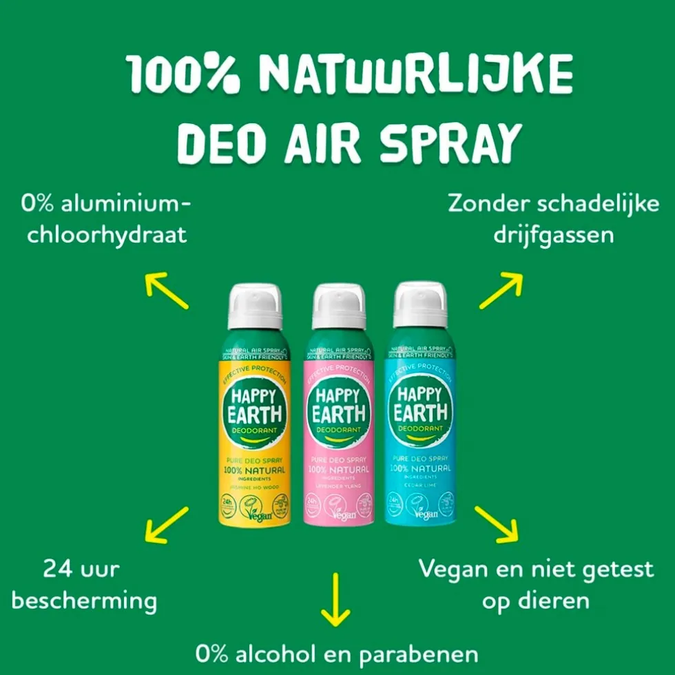 Happy Earth 100% Natural Cedar Lime Deodorant Spray