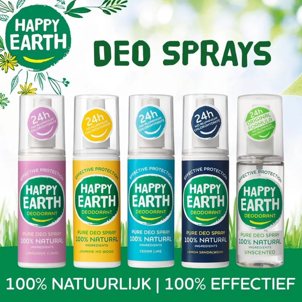 Happy Earth 100% Natural Jasmine Ho Wood Deodorant Spray
