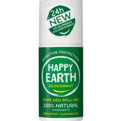 Happy Earth Bergamot Cedarwood Deodorant Roller