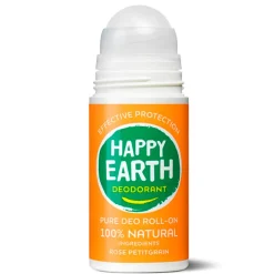 Happy Earth Rose Petitgrain Deodorant Roller