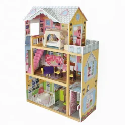 Houten Poppenhuis Mary Meubelset 10pcs 3 Verdiepingen