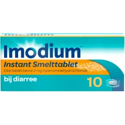 Imodium Loperamide HCl 2mg Smelttabletten bij Diarree